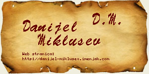 Danijel Miklušev vizit kartica